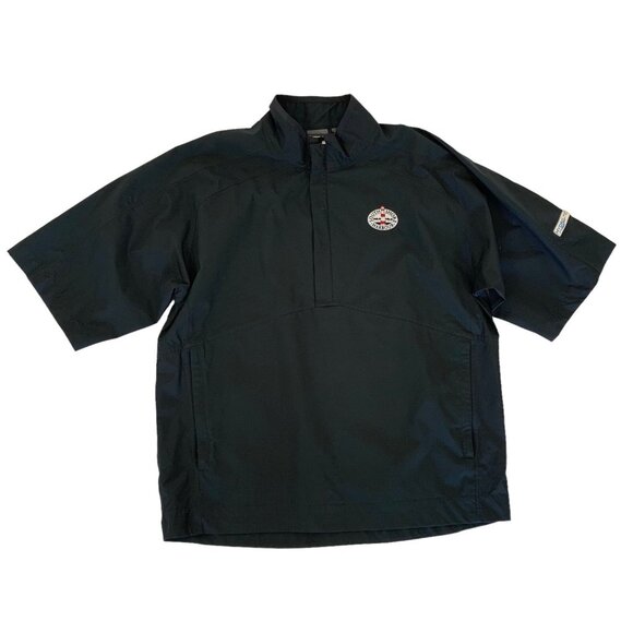 FJ Dryjoys Mens Polo Shirt Large Black Golf Performance Short Sleeve - Picture 1 of 6